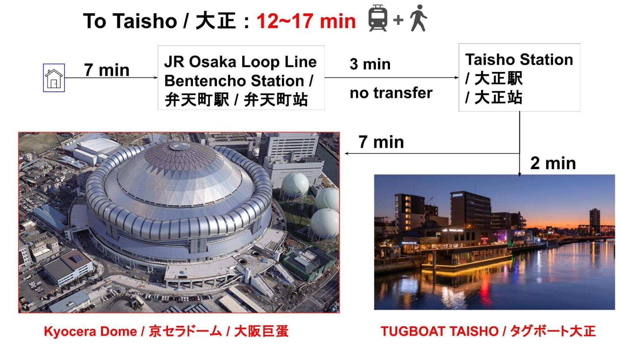 Usj 22min,kaiyukan 11min,kyocera Dome 8min,solaniwa Onsen 5min,direct 2 Kix,kaiyukan,osaka,nara,osaka Castle Appartement